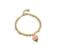 Generico Ops Objects OPSBR-977 MyBell - Pulsera para mujer de acero dorado y campana rosa