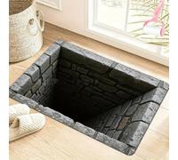 Genérico Optical Illusion 3D Rug, Fun Creatives 3D Hole Carpet for Decorative Floor Art, Non Slip Quick Dry Washable Soft Floor Mat for Home,Entryway,Living Room,Bedroom