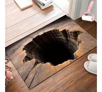 Genérico Optical Illusion 3D Rug, Fun Creatives 3D Hole Carpet for Decorative Floor Art, Non Slip Quick Dry Washable Soft Floor Mat for Home,Entryway,Living Room,Bedroom