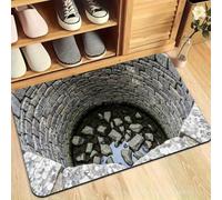 Genérico Optical Illusion 3D Rug, Fun Creatives 3D Hole Carpet for Decorative Floor Art, Non Slip Quick Dry Washable Soft Floor Mat for Home,Entryway,Living Room,Bedroom