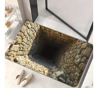 Genérico Optical Illusion Rugs, 3D Hole Rug, Non-Slip Optical Illusion Mat for Living Room/Entrance/Playroom (J,15.75 * 23.62in)