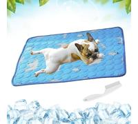 Genérico Opticnock Dog Cooling Mat for Dogs, 4X More Effective, Ice Silk Cooling Mat for Small Medium Large Dogs, Washable Pet Ice Cool Pad Blanket for Indoor Outdoor (Blue-B, XS-40 * 30CM)