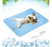 Genérico Opticnock Dog Cooling Mat for Dogs, 4X More Effective, Ice Silk Cooling Mat for Small Medium Large Dogs, Washable Pet Ice Cool Pad Blanket for Indoor Outdoor (Blue, S-50 * 40CM)