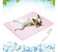 Genérico Opticnock Dog Cooling Mat for Dogs, 4X More Effective, Ice Silk Cooling Mat for Small Medium Large Dogs, Washable Pet Ice Cool Pad Blanket for Indoor Outdoor (Pink, XS-40 * 30CM)