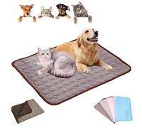Genérico Opticnock Dog Cooling Mat, Summer Ice Silk Dog Cooling Pad, for Indoor Outdoor, Washable & Portable Anti Slip Pet SoftPad (Small,Brown)