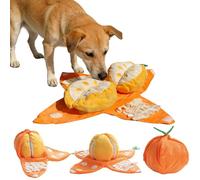 Genérico Orange Plush Dog Toy, Orange Tangerine Interactive Dog Toy with Crinkle Papers, Plush Dog Pet Foraging Mat for Large, Medium and Small Dogs (2PC)