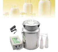Genérico Ordeñadora Eléctrica, Bomba De Vacío De Pulso Automática, 40-46 Ciclos/Minuto, Cubo De Leche De Acero Inoxidable 304 (Sheep/Goat Rechargeable Type,10L)