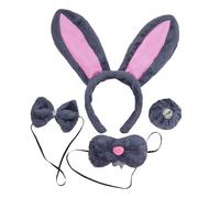 Genérico Orejas Conejo Gris Adulto Diadema con Orejas de Conejo Disfraz Accesorio para Disfraz de Conejos Diadema para Adulto Diademas para Pascua Cosplay (1 Dark Gray, One Size)