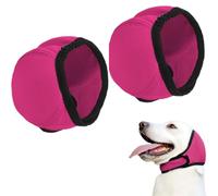 Genérico Orejeras Ajustables para Perros - Protección auditiva para Perros, Orejeras Impermeables para Perros | Orejeras Antideslizantes con Aislamiento de Ruido para Perros (Rosa roja)