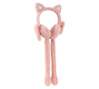 Genérico Orejeras Lindas para Mujeres,Cómodas Ligeras de Peluche Envolvente - con Orejas de Conejo Móviles para Animales,para Viajar, Exteriores, Deportes, Ciclismo, Otoño, Esquí, Mujer, Jóvenes,