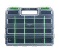 Genérico Organisateur de Vis et Écrous - Conteneur Double Face 34 Compartiments | Rangement Petites Pièces | Pour Perles, Bijoux, Composants Électroniques, Loisirs Créatifs, Atelier, Bricolage