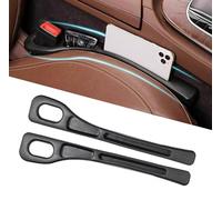 Genérico Organizador Coche,Organizador Lateral de Coche,Caja Almacenaje Huecos Asientos Coche,Organizadores de Asiento, para Guardar Bebidas,Teléfonos Móviles,Cable de Datos (Black)