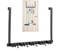 Genérico Organizador De Almacenamiento Escobas Para Montaje En Puerta, Soporte Colgar Fregona - Estante Metal Colgante La Pared Escoba Cocina, Baño, Res