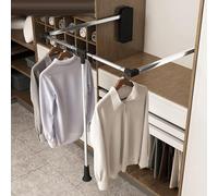 Genérico Organizador de Armario Ajustable: Barra desplegable para Pantalones y Abrigos, riel Colgante versátil Que Ahorra Espacio, Soporte para Perchas para una gestión eficiente del Armario.