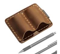 Genérico Organizador de Bolígrafo de Cuero con Clip,Accesorios anti-pérdida para lápices | Organizador de Dos Orificios - para Laboratorio, Colegio, Farmacia, Viajes al Aire Libre,