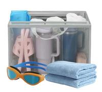 Genérico Organizador De Bolsos De Poliéster - 46×22×31cm | Divisor De Almacenamiento Grande Y Ligero - Cartera Plegable Para Playa Viajes Gimnasio Escuela Trabajo Compras Vacaciones