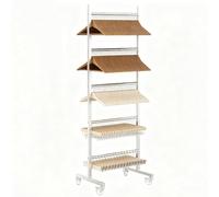 Genérico Organizador de Colgadores de Soporte Apilador de Perchas, Soporte de suspensión Resistente Portátil para Centro Comercial con Ruedas