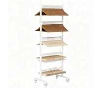 Genérico Organizador de Colgadores de Soporte Apilador de Perchas, Soporte de suspensión Resistente Portátil para Centro Comercial con Ruedas