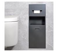 Genérico Organizador de Ducha multinivel de Acero Inoxidable para papeleras y Papel higiénico, fácil instalación, diseño Empotrado para baños de hogar y Hotel, Organizador Que Ahorra Espacio (Gris, 6