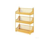 Genérico Organizador de estantes Que Ahorra Espacio: Soporte de exhibición Escalonado de Gran Capacidad, Estante for refrigerios en el mostrador de Caja for Tiendas(Gold,15.7x7.1x22.4in)