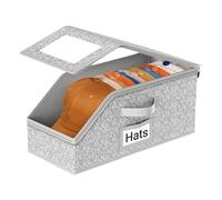 Genérico Organizador De Gorras De Béisbol - Apilable Con Tapa Que Tiene Una Ventana Transparente | Para Gorras Béisbol,Para Hogar Dormitorio Residencia Universitaria Armario Gabinete Estante Garaje