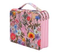 Genérico Organizador de rotuladores - Estuche para lápices con 124 Ranuras, con Cierre de Cremallera, diseño de Soporte Multicapa, Almacenamiento Espacioso | Adecuado para rotuladores de Acuarela,