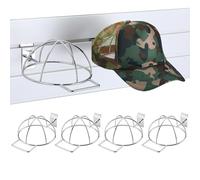 Genérico Organizador de sombreros de pared con listones,Organizador de sombreros de béisbol | Soporte para de listones de metal,5 uds estantes de exhibición al por menor organizador accesorios de par