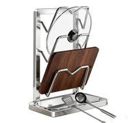 Genérico Organizador De Tapa De Cacerola - Acero Inoxidable 304 De 12,99 Pulgadas | Estante Vertical De Capas, Soporte De Bandeja De Extraíble, Soporte De Almacenamiento De Cocina Para Plato De Espá