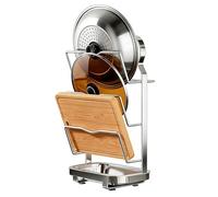 Generico Organizador de tapas de cocina para,Soporte De Pared Para Utensilios De Cocina | Soporte Para Tapas De Sartenes | Para Encimera, Dispensa, Armario, Banco, Apartamento