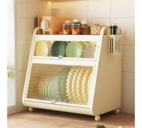 Genérico Organizador de Utensilios y escurridor para encimera de Cocina. Escurridores de Platos, Estante para Platos, Armario de Almacenamiento para encimera con Soporte para Cuchillos, Rejillas de s