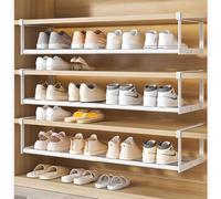 Genérico Organizador de Zapatos Retráctil de Pared - Estante Compacto Multicapa para Facilitar la Limpieza en Diversos Espacios 30-50/40-70/50-90cm Portátil(White,2PK(30-50cm/11.8-19.7in))