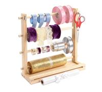 Generico Organizador - Estantería de bobinas de Madera, Pantalla Cosida | Soporte para floristería Paquetes de Ganchillo Washi Tape Alambre Almacenamiento Soporte Decorativo Pieza Pro