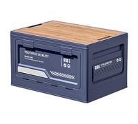 Genérico Organizador Maletero Coche para VW Beetle Cabrio 2011-2019,50L Gran capacidad, Tapa de madera, Contenedor apilable para almacenamiento de auto, Equipo de camping y organización del hogar