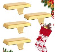 Genérico Organizador Navideño para Chimenea, Set de 6 Soportes para Colgar Calcetines y Adornos, Multiusos para Mesa, Ventana o Estantería, Color Negro Elegante