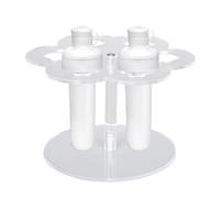 Generico Organizador para cartuchos, estante transparente compacto con 6 agujeros - Soporte redondo porta cartuchos i | Para botella de agua viaje casa cocina oficina coche escritorio esquina