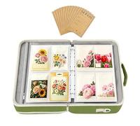 Generico Organizador para semillas - Bolsa portátil reutilizable con sobres | Archivador organizador para semillas - para jardinería, plantación, plantas, verduras, espacios exteriores casas, jardines