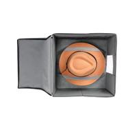 Generico Organizador para sombreros para armario - Organizador para sombreros de tesa ancha - apilable con tapa antipolvo para casa, armario, viaje, uso interior y de vacaciones, gris,