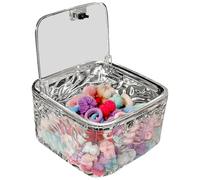 Genérico organizadora de accesorios para cabello, contenedor transparente para accesorios para cabello, de herramientas, contenedores para cabelo con tapa, organizador para cabelo, alma