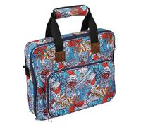 Generico Organized Bag, Lightweight Knitting Kit, Compact Craft Bags with Compartments, Portable Crochet Bag Kit 12.6x3.15x11.8 Inches for Embroidery Hoops, Floss, Kits, Colorful, multicolor, square,