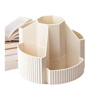 Genérico Organizer Girevole per Scrivania - Rotante a 5 Scomparti | Porta Matite, Pennelli, Pennarelli, Forniture Ufficio, Accessorio per Casa, Studio, Trucco, Disegno, Scuola, Articoli Creativi