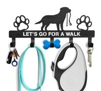 Genérico Organizzatore Cose per Cani - 27x13cm Gancio Portachiavi da Parete Acciaio Nero | Organizer Portaoggetti Giocattoli Cane Soggiorno Ingresso Fattoria Decorazione Casa Supporto Pratico Funzion