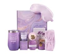 Genérico Originales para Mujer, Regalo Cumpleaños Mujer, Regalos para Mi Amiga, Mi Madre y Mi Hermana, Set de Regalo Con Copas de Vino y Relajación en Spa