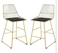 Genérico ORION91oficial® - Taburete Alto, Gold Acero y Terciopelo 95x46x56 cm Color Oro Mate Bar Hostelería Pub Restaurante Comedor Oficina Salón Teletrabajo Cocina - spaziOrion91 - Unidad