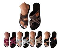 Genérico Orthopedic Sandals for Women 2026 Summer Beach Slip On Flip Flops Comfortable Mesh Flats Casual Toe Ring Slippers Arch Support (coffee,42)