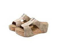 Genérico Orthopedic Wedge Sandals for Women 2025 New Platform Sandal Open Toe Espadrilles Dressy Casual Boho Summer Beach (Khaki, 36)