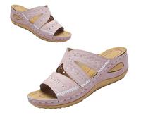 Genérico Orthopedic Wedge Sandals for Women 2025 omfortable Open Toe Wedge Beach Sandals Arch Support Wedge Non Slip Flip Flops (1PCS/C,42)