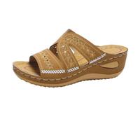 Genérico Orthopedic Wedge Sandals for Women 2026 Women Dressy Summer Comfortable Sandals with Arch Support Walking Sandal Casual Open Toe Wide Width Platform shoes (brown,36)