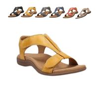 Genérico Orthowalkway Womens Sandals, Orthowalkway Shoes, 2025 Women’s Arch Support Sandals, Casual Orthopedic Beach Shoes (Yellow,43)