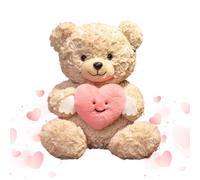 Generico Oso acolchado, peluche 'oso - oso suave San peluche Hughging Heart | 9.84in cojín de tiro juguete de muñeca de animales peluche para las mujeres años habituales