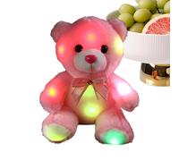 Genérico oso de peluche LED - Juguete de peluche de 22 Cm, decoración de dormitorio lindo, rosa abrazo, compañero de viaje cómodo | Oso compañero luminoso para, niñas y niños, pañal